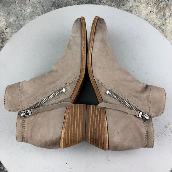 Sam Edelman Women's Size 8M Packer Brown Leather Dual Side Zip Ankle Booties - Picture 10 of 14